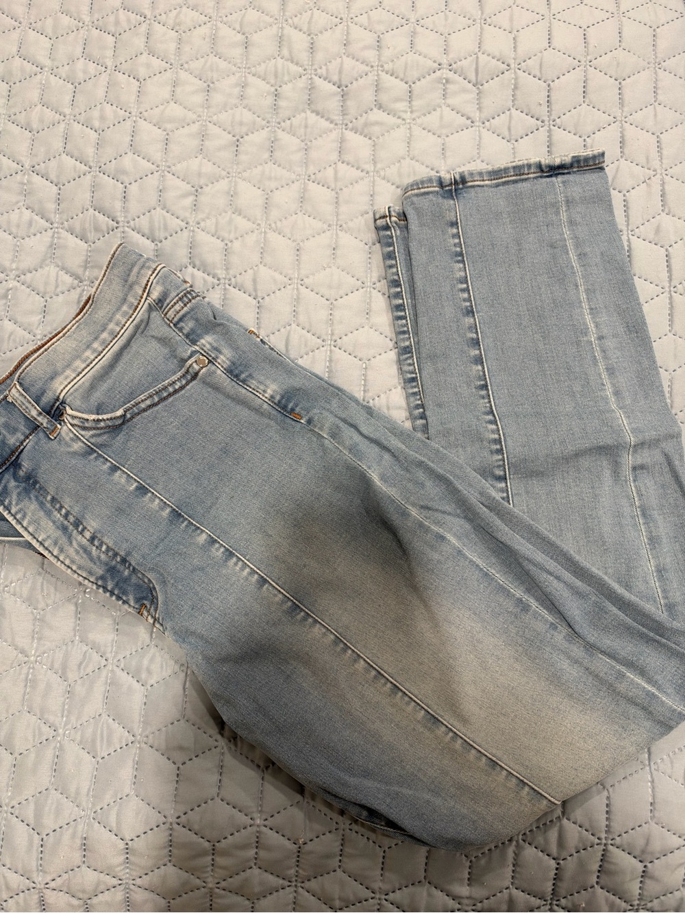 Express 8R Light Wash Slim Super High Rise